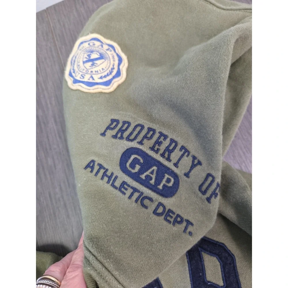 Baby Gap Athletic Hoodie Toddler 2T‎ Logo NYC Graphic Sweatshirt Army Green RARE